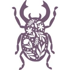 beetle with leaves