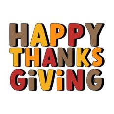 Happy Thanksgiving Stacked SVG