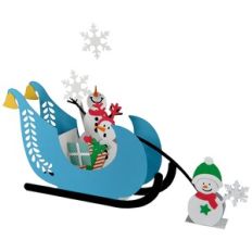 Snowman Family Sleigh Ride - Card in a Box