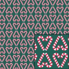 candy cane heart pattern