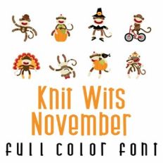 Knit Wits November Full Color Font