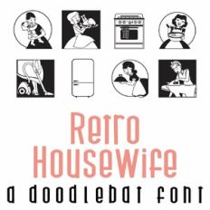 Retro Housewife Doodlebat Font