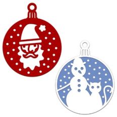 Santa Claus and Snowmen Ornaments or Gift Tags