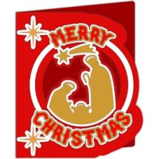 nativity merry christmas card