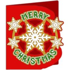snowflakes merry christmas card
