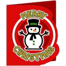 snowman merry christmas card