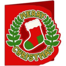 sock merry christmas card