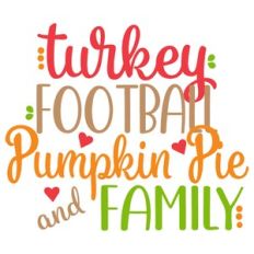 Turkey Football Pumpkin Pie and Family