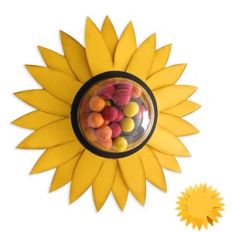 Sunflower Dome Candy Holder Pull Tab Back