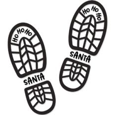 Santa's shoe prints