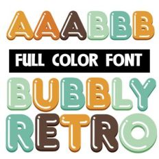 Bubbly Retro Color Font
