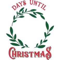 Days Until Christmas Wreath