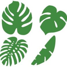 Jungle Party - Dark Green Leaves