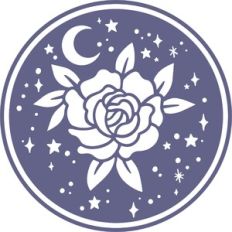 flower with moon and stars