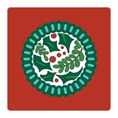 Holly Fantasy - square medallion card artwork