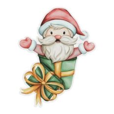 Watercolor Santa