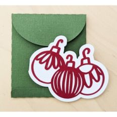 ornament trio card and envelope