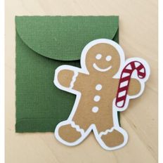 gingerbread man card and envelope