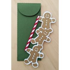stacked gingerbread men card and envelope
