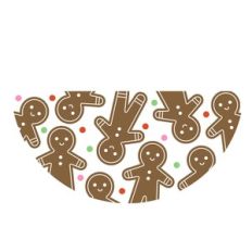Gingerbread Half Round Frame