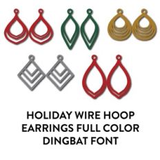 holiday hoops full color dingbat font