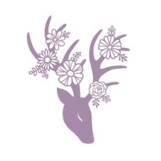 Floral Reindeer head