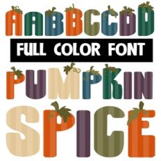 Pumpkin Spice Color Font