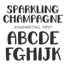 BFC Sparkling Champagne Brush Font