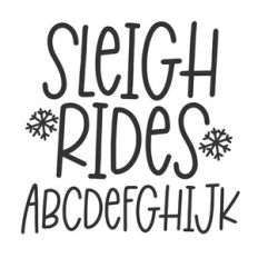 BFC Sleigh Rides Snowflake Christmas Font