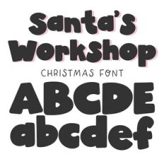 BFC Santa's Workshop Christmas Display Font