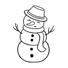 Snowman in a hat
