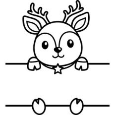 Reindeer Name Frame