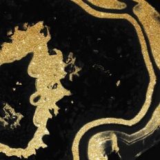Black and Gold agate marble stone