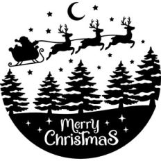 Santa sleigh and reindeer