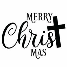 Merry Christmas Cross Quote