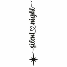 Silent Night Christmas Star Heart Quote
