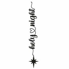 Holy Night Christmas Star Heart Quote