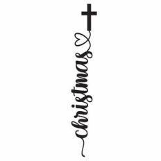 Christmas Cross Heart Word