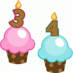 birthday cupcakes 3 and 4