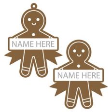 Gingerbread Boy Name Tag