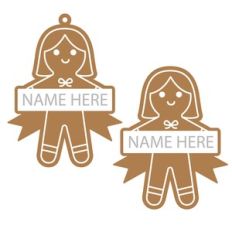 Gingerbread Girl Name Tag