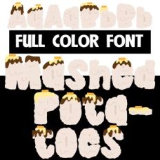 Mashed Potatoes Color Font