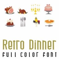 Retro Dinner Full Color Font
