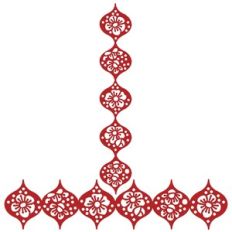 Floral Christmas Bauble Borders