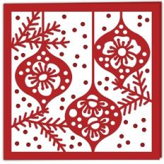 Floral Christmas Bauble Holiday Card