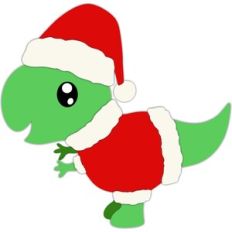 christmas cute t-rex