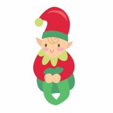 Santa's Elves sitting Christmas elf