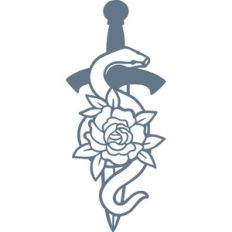 sword with snake and flower