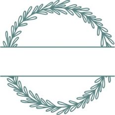 split monogram wreath