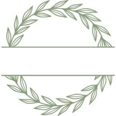 split monogram wreath